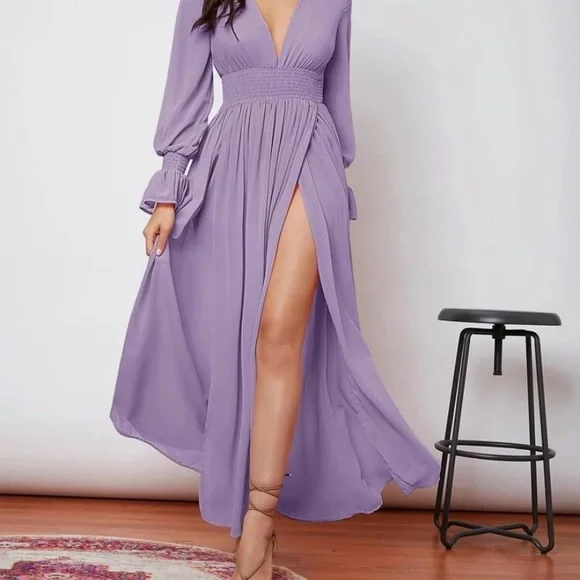 Flounce sleeve shirred waist wrap - Picture 4 of 4